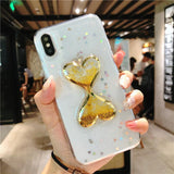 Glitter Love Heart Hourglass Quicksand Phone Case Back Cover - iPhone XS Max/XR/XS/X/8 Plus/8/7 Plus/7/6s Plus/6s/6 Plus/6 - halloladies