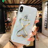 Glitter Love Heart Hourglass Quicksand Phone Case Back Cover - iPhone XS Max/XR/XS/X/8 Plus/8/7 Plus/7/6s Plus/6s/6 Plus/6 - halloladies