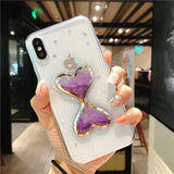 Glitter Love Heart Hourglass Quicksand Phone Case Back Cover - iPhone XS Max/XR/XS/X/8 Plus/8/7 Plus/7/6s Plus/6s/6 Plus/6 - halloladies