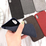 Fabric Cloth Phone Case Back Cover - iPhone XS Max/XR/XS/X/8 Plus/8/7 Plus/7/6s Plus/6s/6 Plus/6 - halloladies