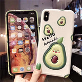 Cute Cartoon 3D Avocado Fruit Pattern TPU Phone Case Back Cover for iPhone XS Max/XR/XS/X/8 Plus/8/7 Plus/7/6s Plus/6s/6 Plus/6 - halloladies