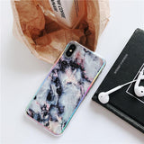 Laser Marble IMD Phone Case Back Cover - iPhone XS Max/XR/XS/X/8 Plus/8/7 Plus/7/6s Plus/6s/6 Plus/6 - halloladies