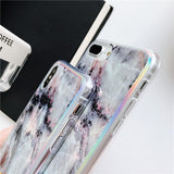 Laser Marble IMD Phone Case Back Cover - iPhone XS Max/XR/XS/X/8 Plus/8/7 Plus/7/6s Plus/6s/6 Plus/6 - halloladies