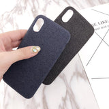 Fabric Cloth Phone Case Back Cover - iPhone XS Max/XR/XS/X/8 Plus/8/7 Plus/7/6s Plus/6s/6 Plus/6 - halloladies