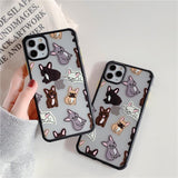 Cute Bulldog Pattern Phone Case Back Cover - iPhone 12 Pro Max/12 Pro/12/12 Mini/SE/11 Pro Max/11 Pro/11/XS Max/XR/XS/X/8 Plus/8 - halloladies