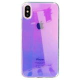 Glossy Gradient Colorful Aurora Transparent Mirror Phone Case Back Cover - iPhone XS Max/XR/XS/X/8 Plus/8/7 Plus/7/6s Plus/6s/6 Plus/6 - halloladies