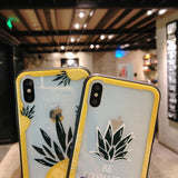 Gold Pineapple Tempered Glass Phone Case Back Cover - iPhone XS Max/XR/XS/X/8 Plus/8/7 Plus/7/6s Plus/6s/6 Plus/6 - halloladies
