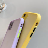 Contrast Candy Color Transparent Soft Phone Case Back Cover - iPhone 12 Pro Max/12 Pro/12/12 Mini/SE/11 Pro Max/11 Pro/11/XS Max/XR/XS/X/8 Plus/8 - halloladies