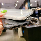Glitter Powder Wrist Strap Transparent Soft TPU Phone Case Back Cover - iPhone 11 Pro Max/11 Pro/11/XS Max/XR/XS/X/8 Plus/8/7 Plus/7/6s Plus/6s/6 Plus/6 - halloladies