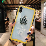 Gold Pineapple Tempered Glass Phone Case Back Cover - iPhone XS Max/XR/XS/X/8 Plus/8/7 Plus/7/6s Plus/6s/6 Plus/6 - halloladies