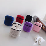 Airpods Plush Furry Wireless Bluetooth Earphone Cases - Solid Color - halloladies