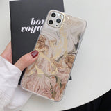 Glitter Bling Marble Pattern Soft Phone Case Back Cover - iPhone 11/11 Pro/11 Pro Max/XS Max/XR/XS/X/8 Plus/8/7 Plus/7 - halloladies