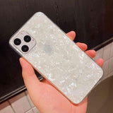 Glitter Shell Pattern Sparkle Bling Crystal Clear Soft TPU Phone Case Back Cover for iPhone 11/11 Pro/11 Pro Max/XS Max/XR/XS/X/8 Plus/8/7 Plus/7 - halloladies