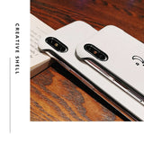 Simple Half Frame Moon Love Heart Hard Phone Case Back Cover for iPhone 12 Pro Max/12 Pro/12/12 Mini/SE/11 Pro Max/11 Pro/11/XS Max/XR/XS/X/8 Plus/8 - halloladies