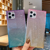 Glitter Paper Square Phone Case Back Cover - iPhone 12 Pro Max/12 Pro/12/12 Mini/SE/11 Pro Max/11 Pro/11/XS Max/XR/XS/X/8 Plus/8 - halloladies
