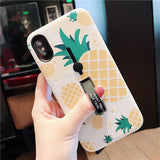 Pineapple Fruit with Hide Ring Stand Holder Phone Case Back Cover for iPhone XS Max/XR/XS/X/8 Plus/8/7 Plus/7/6s Plus/6s/6 Plus/6 - halloladies