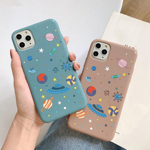 Colorful Universe Planet Starry Sky Phone Case Back Cover for iPhone 11 Pro Max/11 Pro/11/XS Max/XR/XS/X/8 Plus/8/7 Plus/7 - halloladies
