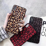 Leopard Print Phone Case Back Cover for iPhone XS Max/XR/XS/X/8 Plus/8/7 Plus/7/6s Plus/6s/6 Plus/6 - halloladies