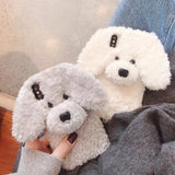 Plush Fluffy Fur Cute Dog Silicone Phone Case Back Cover for iPhone XS Max/XR/XS/X/8 Plus/8/7 Plus/7/6s Plus/6s/6 Plus/6 - halloladies