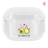 Cartoon Cute Pattern Transparent Wireless Bluetooth Earphone Cases for Airpods Pro - halloladies