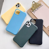 Candy Color Soft Silicone Phone Case Back Cover for iPhone 11/11 Pro/11 Pro Max/XS Max/XR/XS/X/8 Plus/8/7 Plus/7 - halloladies