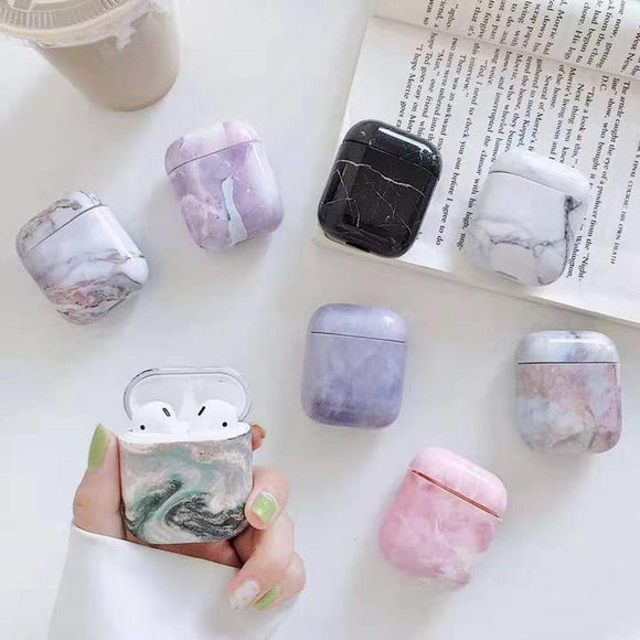 Marble Simple Fashion Airpods Case Wireless Bluetooth Earphone Cases for Airpods - halloladies