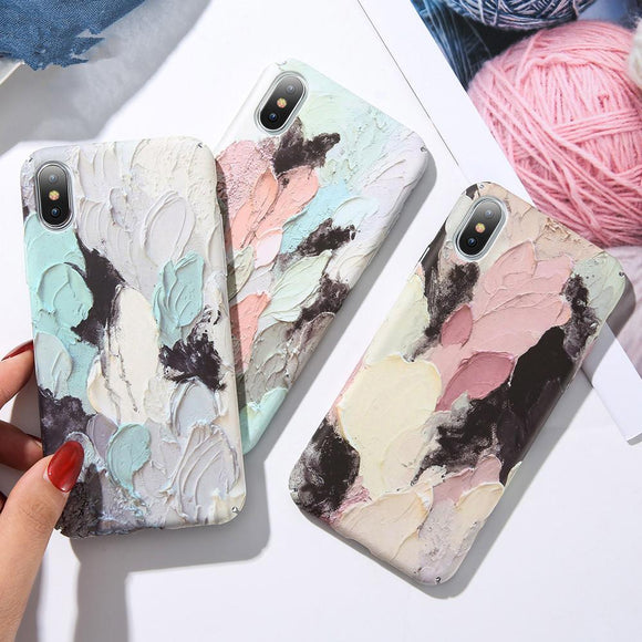 Fashion Luminous Scrawl Hard Phone Case Back Cover - iPhone 12 Pro Max/12 Pro/12/12 Mini/SE/11 Pro Max/11 Pro/11/XS Max/XR/XS/X/8 Plus/8 - halloladies