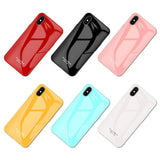 Original Colorful Glass Case Phone Case Back Cover - iPhone 12 Pro Max/12 Pro/12/12 Mini/SE/11 Pro Max/11 Pro/11/XS Max/XR/XS/X/8 Plus/8 - halloladies