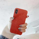 Corduroy Plush Fabric Cloth Phone Case Back Cover for iPhone XS Max/XR/XS/X/8 Plus/8/7 Plus/7/6s Plus/6s/6 Plus/6 - halloladies