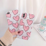 Cute Dream Shell Love Heart Phone Case Back Cover - iPhone XS Max/XR/XS/X/8 Plus/8/7 Plus/7/6s Plus/6s/6 Plus/6 - halloladies