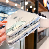 Ctue Cartoon Dinosaur Soft Phone Case Back Cover for iPhone 12 Pro Max/12 Pro/12/12 Mini/SE/11 Pro Max/11 Pro/11/XS Max/XR/XS/X/8 Plus/8/7 Plus/7 - halloladies