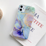 Gold Line Simple Marble Phone Case Back Cover for iPhone 11 Pro Max/11 Pro/11/XS Max/XR/XS/X/8 Plus/8/7 Plus/7 - halloladies