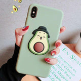 Cartoon Cute Avocado Phone Case Back Cover - iPhone 11 Pro Max/11 Pro/11/XS Max/XR/XS/X/8 Plus/8/7 Plus/7 - halloladies