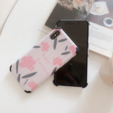 Simple Cute Flower Smile Letter Phone Case Back Cover - iPhone 11 Pro Max/11 Pro/11/XS Max/XR/XS/X/8 Plus/8/7 Plus/7 - halloladies