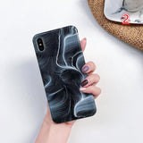 Glossy Artistic Marble Phone Case Back Cover - iPhone 11/11 Pro/11 Pro Max/XS Max/XR/XS/X/8 Plus/8/7 Plus/7 - halloladies