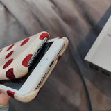 Retro Polka Dot Fur Dirty Phone Case Back Cover for iPhone 11/11 Pro/11 Pro Max/XS Max/XR/XS/X/8 Plus/8/7 Plus/7 - halloladies