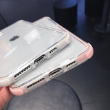 Shockproof Bumper Transparent Soft Phone Case Back Cover - iPhone 12 Pro Max/12 Pro/12/12 Mini/SE/11 Pro Max/11 Pro/11/XS Max/XR/XS/X/8 Plus/8 - halloladies