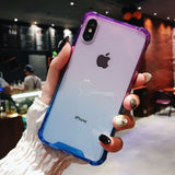 Luxury Gradient Colorful Bumper Soft Phone Case Back Cover - iPhone 12 Pro Max/12 Pro/12/12 Mini/SE/11 Pro Max/11 Pro/11/XS Max/XR/XS/X/8 Plus/8 - halloladies