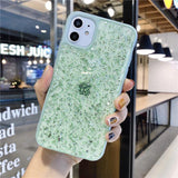Glitter Gold Foil Candy Color Frame Soft Phone Case Back Cover - iPhone 11/11 Pro/11 Pro Max/XS Max/XR/XS/X/8 Plus/8/7 Plus/7 - halloladies