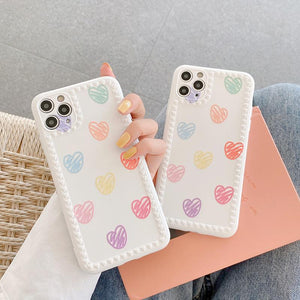 Stick Figure Love Heart Soft Silicone Phone Case Back Cover for iPhone 12 Pro Max/12 Pro/12/12 Mini/SE/11 Pro Max/11 Pro/11/XS Max/XR/XS/X/8 Plus/8 - halloladies