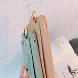Cute Letters Cactus Bracket Wrist Strap Soft Phone Case Back Cover for iPhone 12 Pro Max/12 Pro/12/12 Mini/SE/11 Pro Max/11 Pro/11/XS Max/XR/XS/X/8 Plus/8 - halloladies
