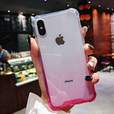 Luxury Gradient Colorful Bumper Soft Phone Case Back Cover - iPhone 12 Pro Max/12 Pro/12/12 Mini/SE/11 Pro Max/11 Pro/11/XS Max/XR/XS/X/8 Plus/8 - halloladies