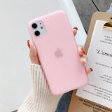 Simple Candy Color Matte Transparent Soft Phone Case Back Cover for iPhone 12 Pro Max/12 Pro/12/12 Mini/SE/11 Pro Max/11 Pro/11/XS Max/XR/XS/X/8 Plus/8 - halloladies