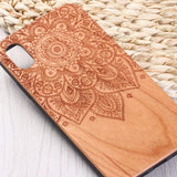 Engraved Natural Wood Soft Edge Phone Case Back Cover - iPhone 11/11 Pro/11 Pro Max/XS Max/XR/XS/X/8 Plus/8/7 Plus/7 - halloladies