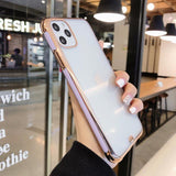 Transparent Electroplated Matte Soft Phone Case Back Cover for iPhone 12 Pro Max/12 Pro/12/12 Mini/SE/11 Pro Max/11 Pro/11/XS Max/XR/XS/X/8 Plus/8 - halloladies