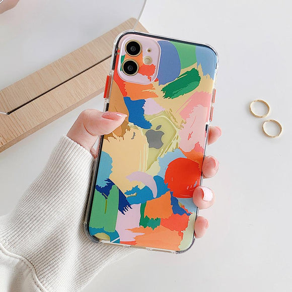 Abstract Art Graffiti Soft Phone Case Back Cover for iPhone 12 Pro Max/12 Pro/12/12 Mini/SE/11 Pro Max/11 Pro/11/XS Max/XR/XS/X/8 Plus/8 - halloladies