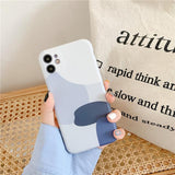 Art Color Abstract Geometry Soft Phone Case Back Cover for iPhone 12 Pro Max/12 Pro/12/12 Mini/SE/11 Pro Max/11 Pro/11/XS Max/XR/XS/X/8 Plus/8 - halloladies