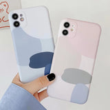 Art Color Abstract Geometry Soft Phone Case Back Cover for iPhone 12 Pro Max/12 Pro/12/12 Mini/SE/11 Pro Max/11 Pro/11/XS Max/XR/XS/X/8 Plus/8 - halloladies