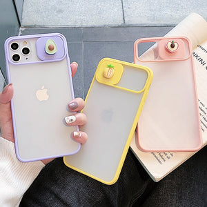 Candy Color Matte Fruit Avocado Peach Pineapple Soft Silicone Phone Case Back Cover for iPhone 12 Pro Max/12 Pro/12/12 Mini/SE/11 Pro Max/11 Pro/11/XS Max/XR/XS/X/8 Plus/8 - halloladies