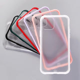 Candy Color Matte Phone Case Acrylic Back Cover Simple Contrast for iPhone 12 Pro Max/12 Pro/12/12 Mini/SE/11 Pro Max/11 Pro/11/XS Max/XR/XS/X/8 Plus/8 - halloladies